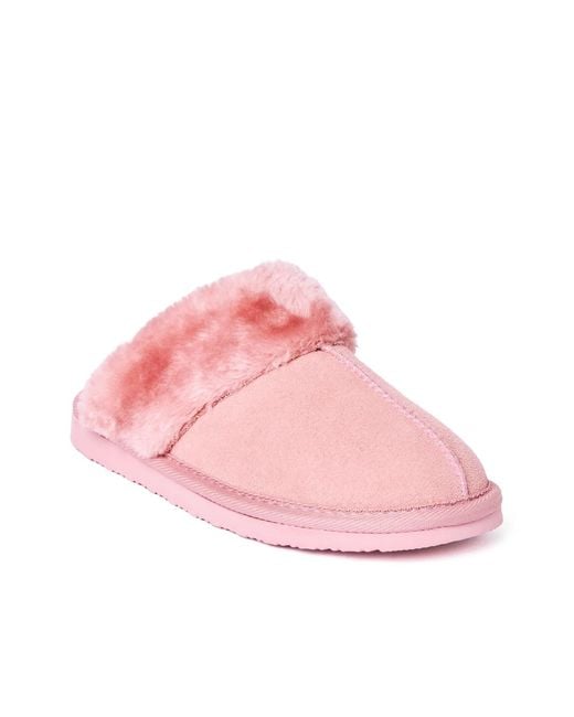Minnetonka Pink Chesney Scuff Slipper