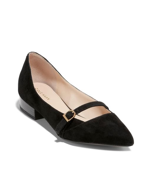 Cole Haan Suede Avina Flat in Black Lyst