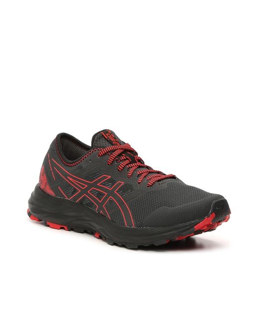 Asics Rubber Gel-excite Trail Shoe in Black/Red (Red) for Men - Lyst