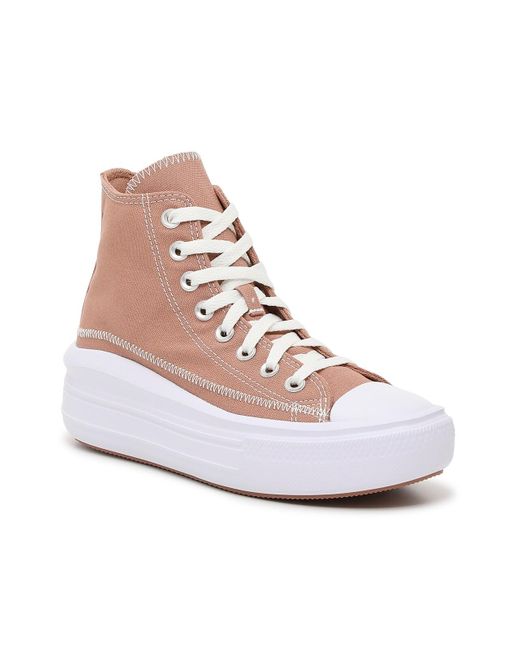 Converse Chuck Taylor All Star Move High-top Sneaker in Natural | Lyst