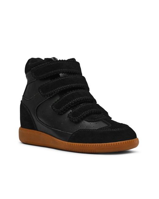 Steve Madden Black Mustang Wedge Sneaker