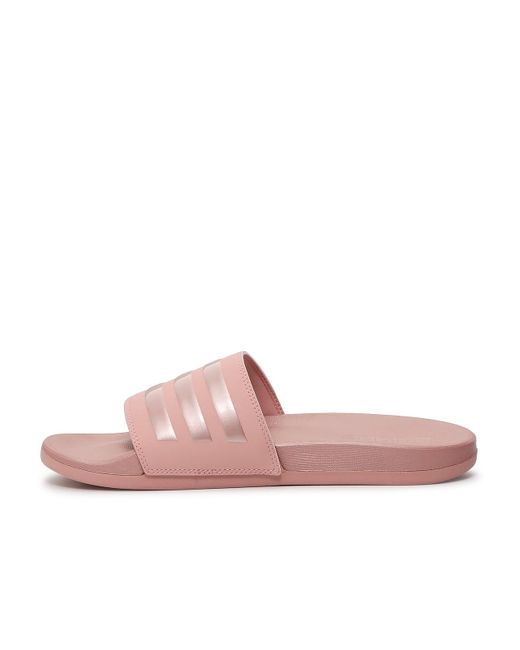 adidas Synthetic Adilette Comfort Ultra Slide Sandal in Blush/Rose Gold  Metallic (Pink) | Lyst