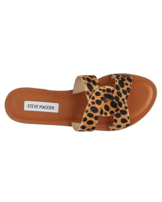 steve madden cheetah flat sandals