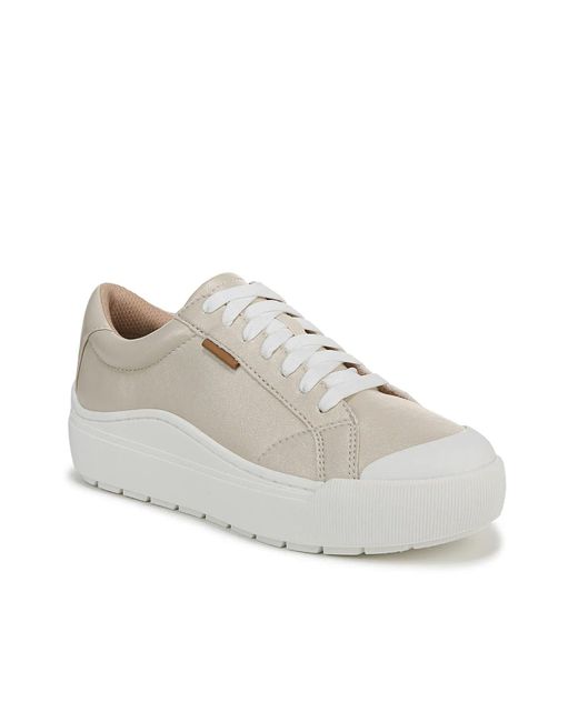 Dr. Scholls White Time Off Platform Sneaker