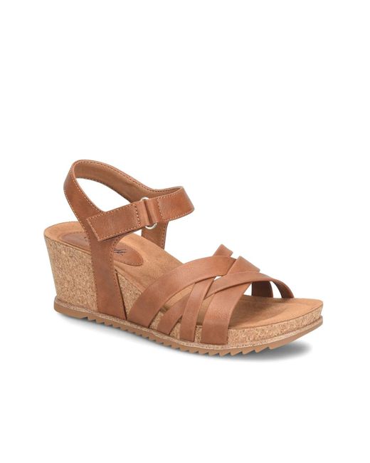 EuroSoft Brown Tate Wedge Sandal