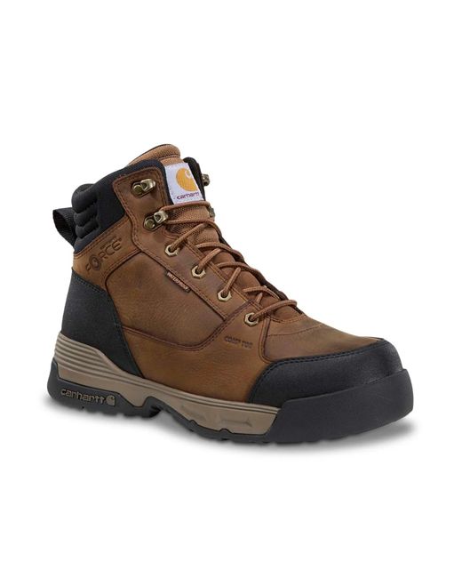Carhartt Brown Force Hd 6" Waterproof Work Boot for men