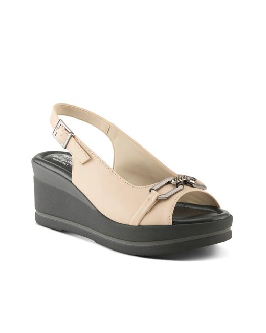 Spring Step Black Tamra Wedge Sandal