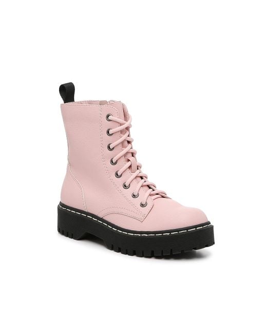 Mix No 6 Hollin Combat Boot in Light Pink (Pink) | Lyst
