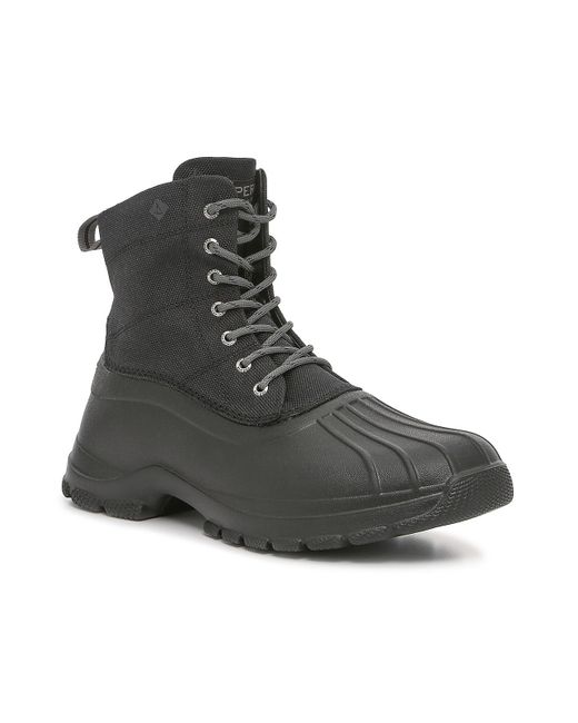 sperry top sider duck boots black