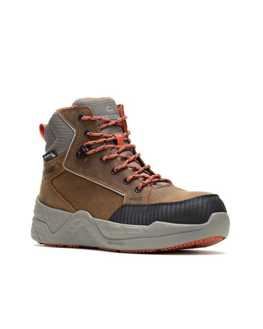 Wolverine Brown Proshift Mid Lx Eb Work Boot for men