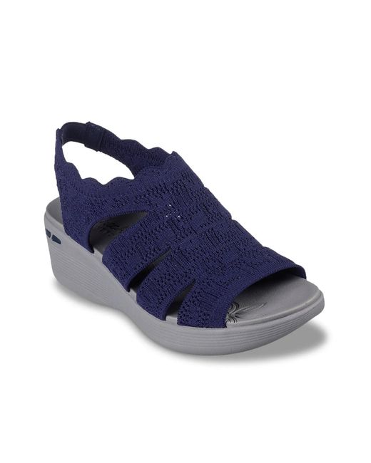 Skechers Blue Wide Width Pierlite Memory Maker 2 Sandal