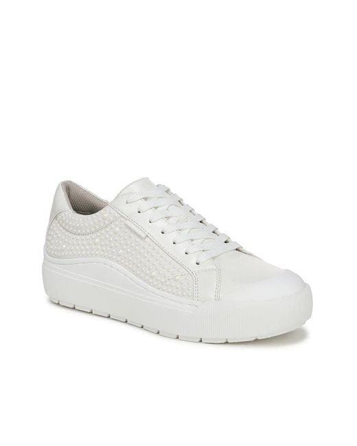 Dr. Scholls White Time Off Platform Sneaker
