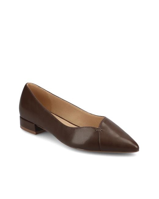 Journee Collection Brown Carmin Flat