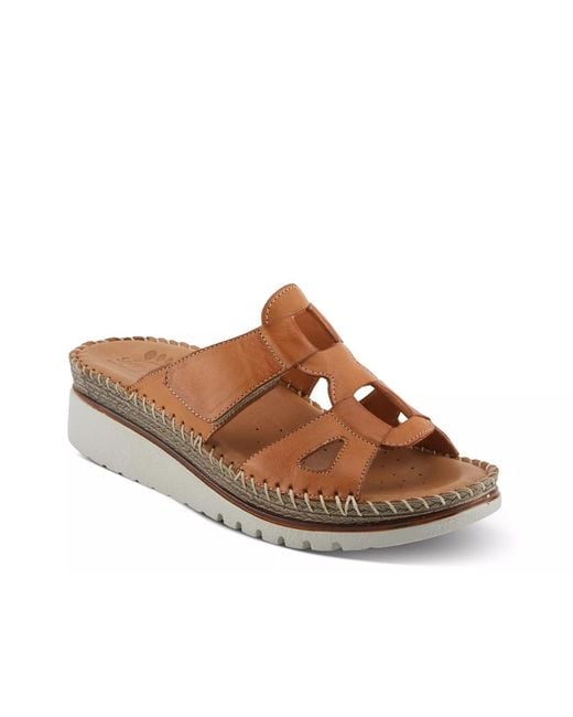 Spring Step Brown Montera Wedge Sandal