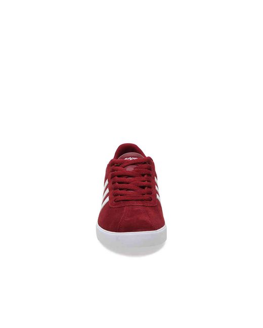 adidas Denim Courtset Sneaker in Burgundy (Red) | Lyst