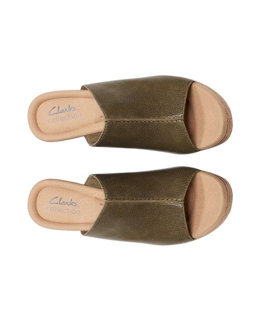 Clarks Brown Giselle Orchid Wedge Sandal