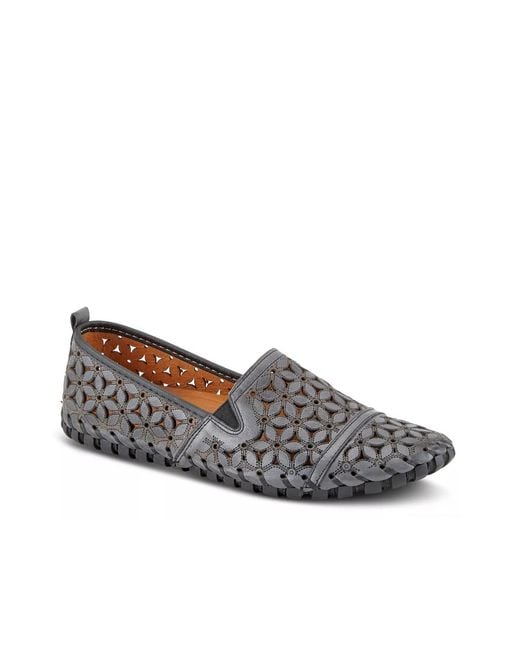 Spring Step Gray Flowerflow Loafer
