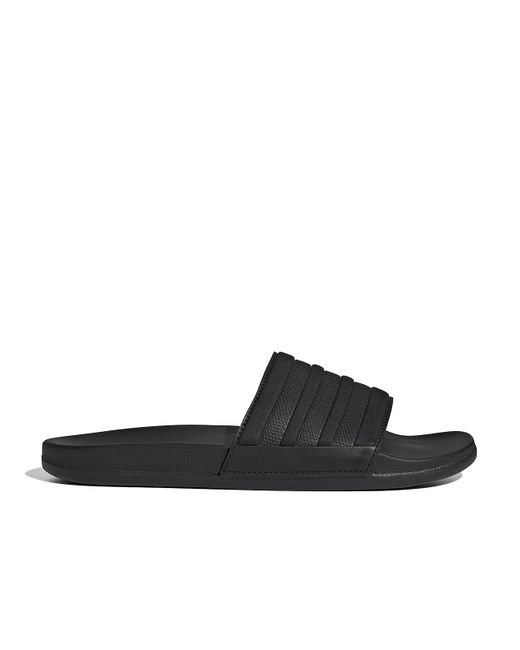 Adidas Black Adilette Comfort Mono Slide Sandal for men