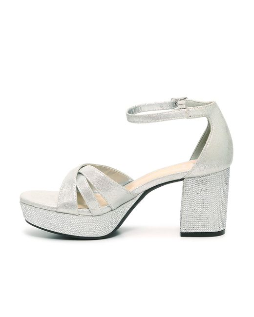 Mix No 6 Ashley Platform Sandal in White | Lyst