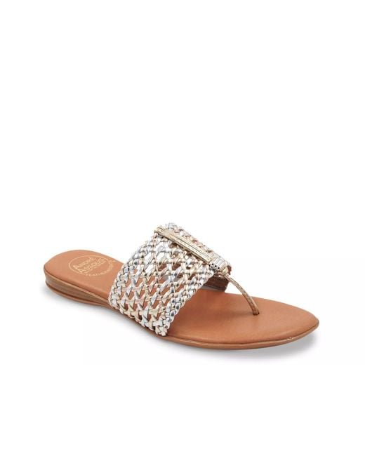 Andre Assous Brown Nice Wedge Sandal