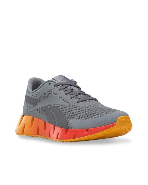 Reebok Zig Dynamica 2 Sneaker in Grey/Orange (Gray) for Men Lyst