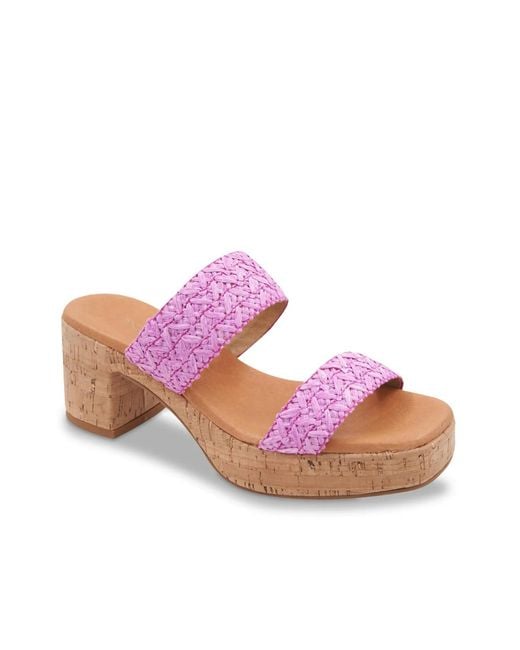 Andre Assous Pink Cairo Platform Sandal