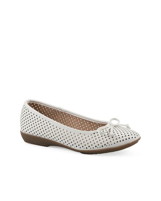 White Mountain Metallic Carris Ballet Flat