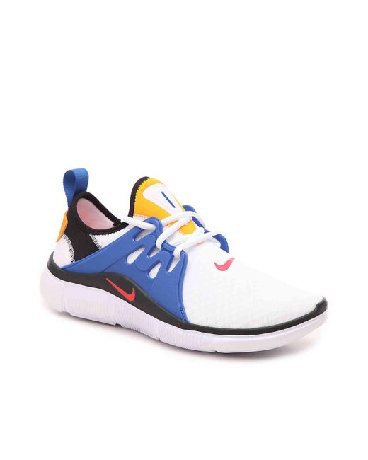 Nike Synthetic Acalme Sneaker in White/Blue/Yellow (Blue) for Men | Lyst