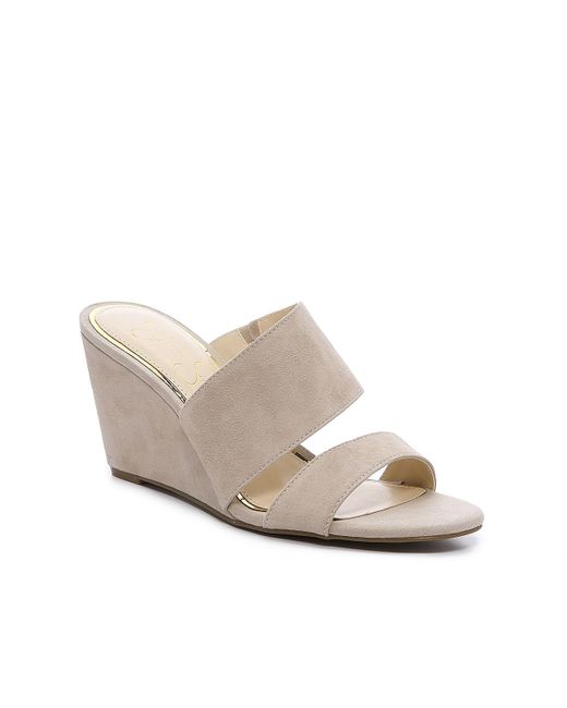 Denim Cayren Wedge Sandal in Nude 