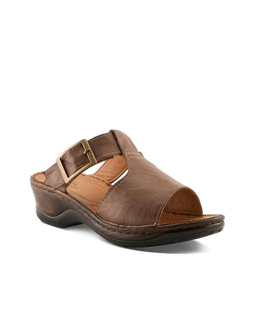Spring Step Brown Saphique Sandal