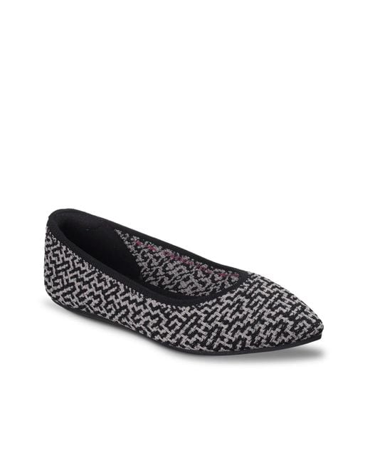 Skechers Black Cleo Point Chic Allure Flat