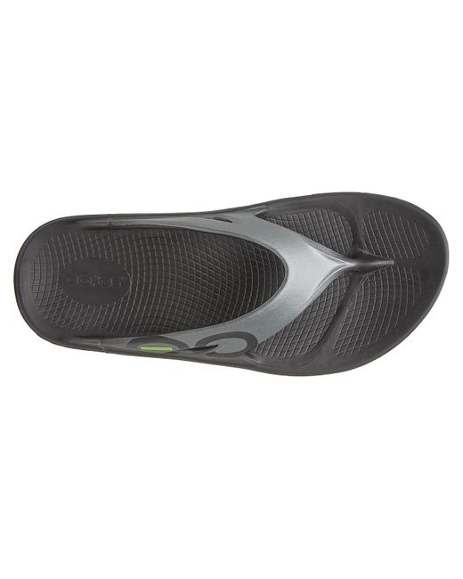 mens oofos flip flops
