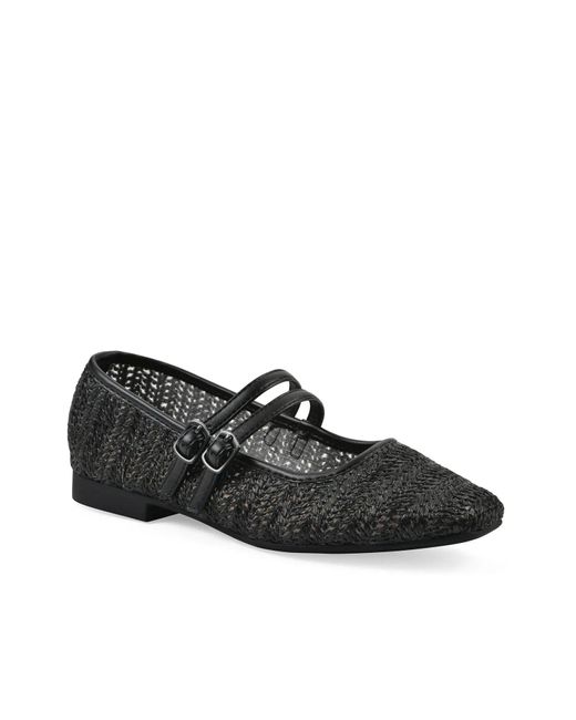 White Mountain Black Bocage Mary Jane Ballet Flat