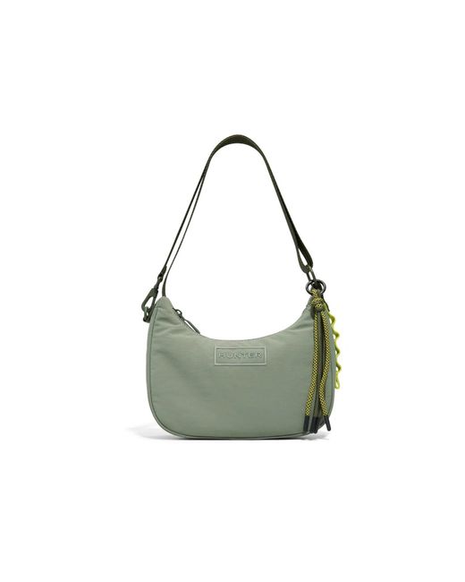 Hunter Green Loop Back Crossbody Bag