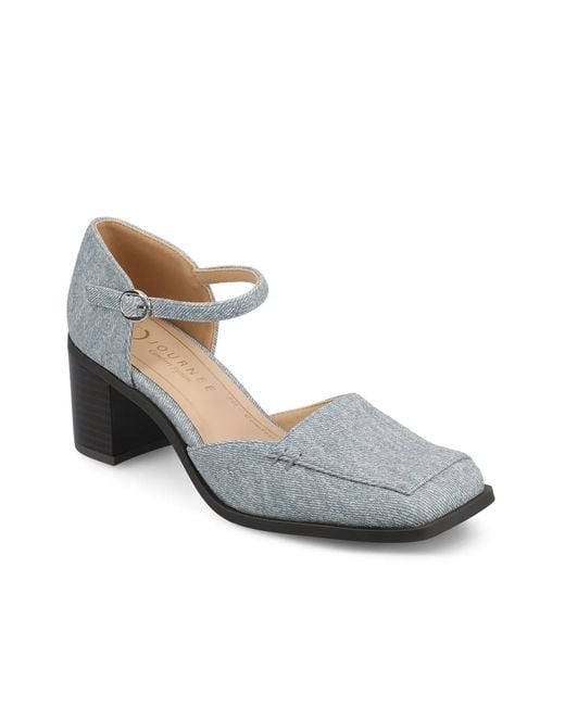 Journee Collection Black Evangeline Pump