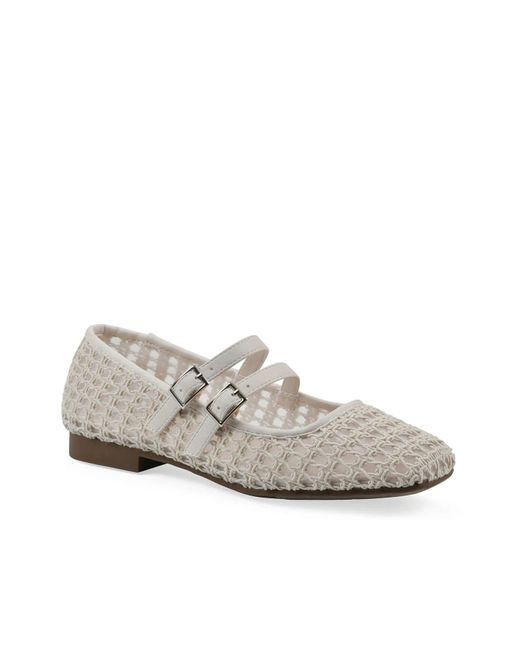 White Mountain Gray Besnik Mary Jane Flat