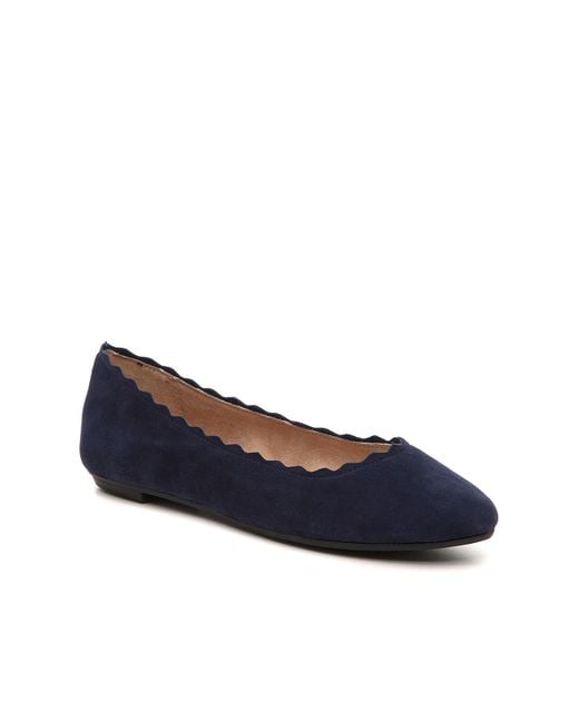 Kelly Katie Weslyne Ballet Flat in Blue Lyst