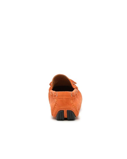 Mercanti Fiorentini Orange 7882 Moc Toe Driving Loafer for men