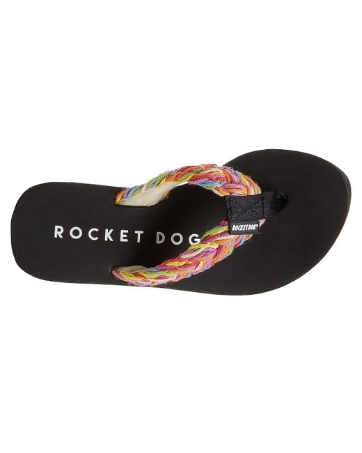 Rocket Dog Black Crush Wedge Flip Flop