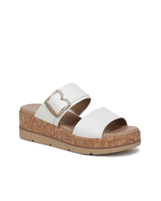 Dr. Scholls White Once More Wedge Sandal