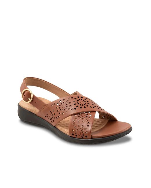 Softwalk® Brown Tillman Sling Perf Sandal