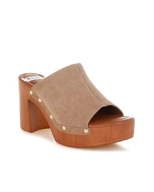Rag & Co Brown Masaki Platform Sandal
