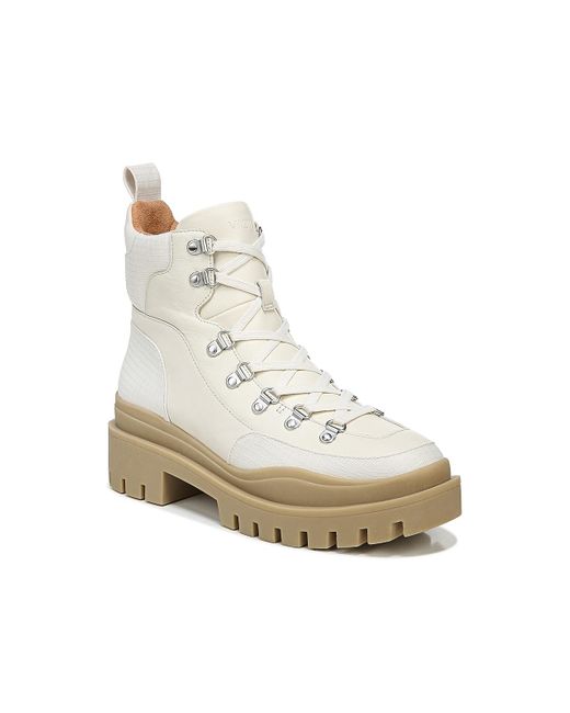Vionic Leather Jaxen Hiking Boot in Cream Leather (Natural) | Lyst