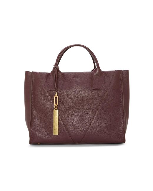 Vince Camuto Purple Lorla Leather Satchel