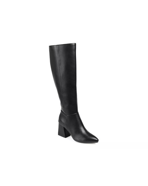 Journee Collection Black Wide Width Landree Wide Calf Boot