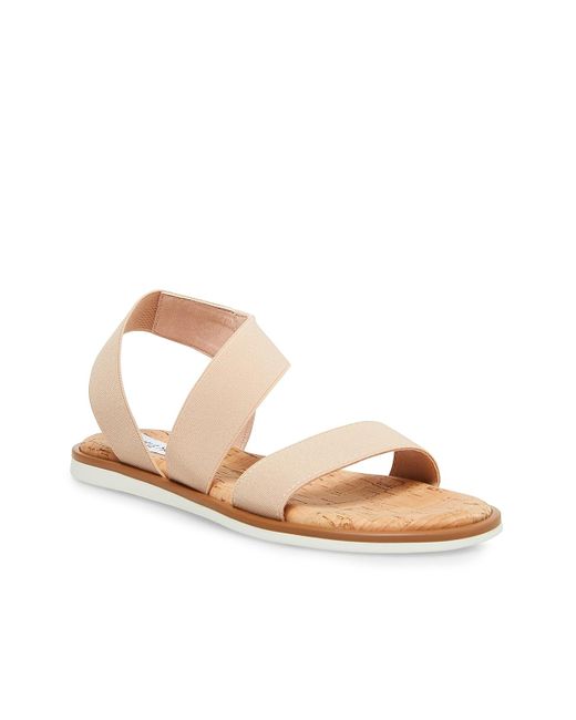 Steve Madden Daim Flat Sandal in Natural | Lyst