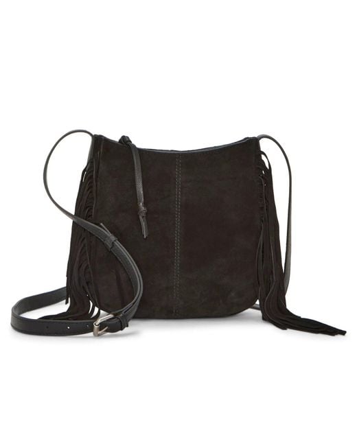 Lucky Brand Black Nyra Small Suede Crossbody Bag