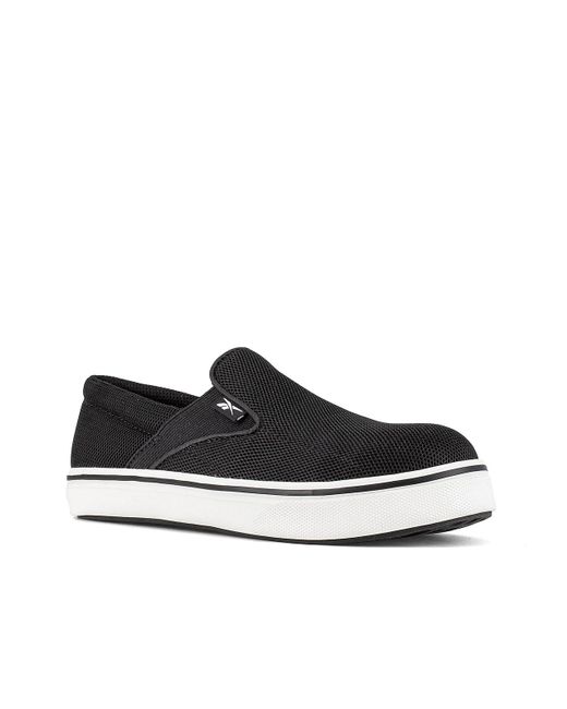 Reebok Black Comfortie Composite Toe Work Slip-on Sneaker