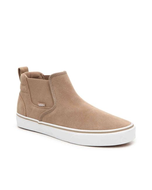 Vans Natural Asher Mid-top Slip-on Sneaker for men