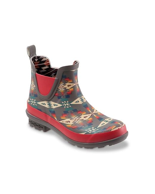 Pendleton Rubber Chelsea Rain Boot in Grey (Red) Lyst